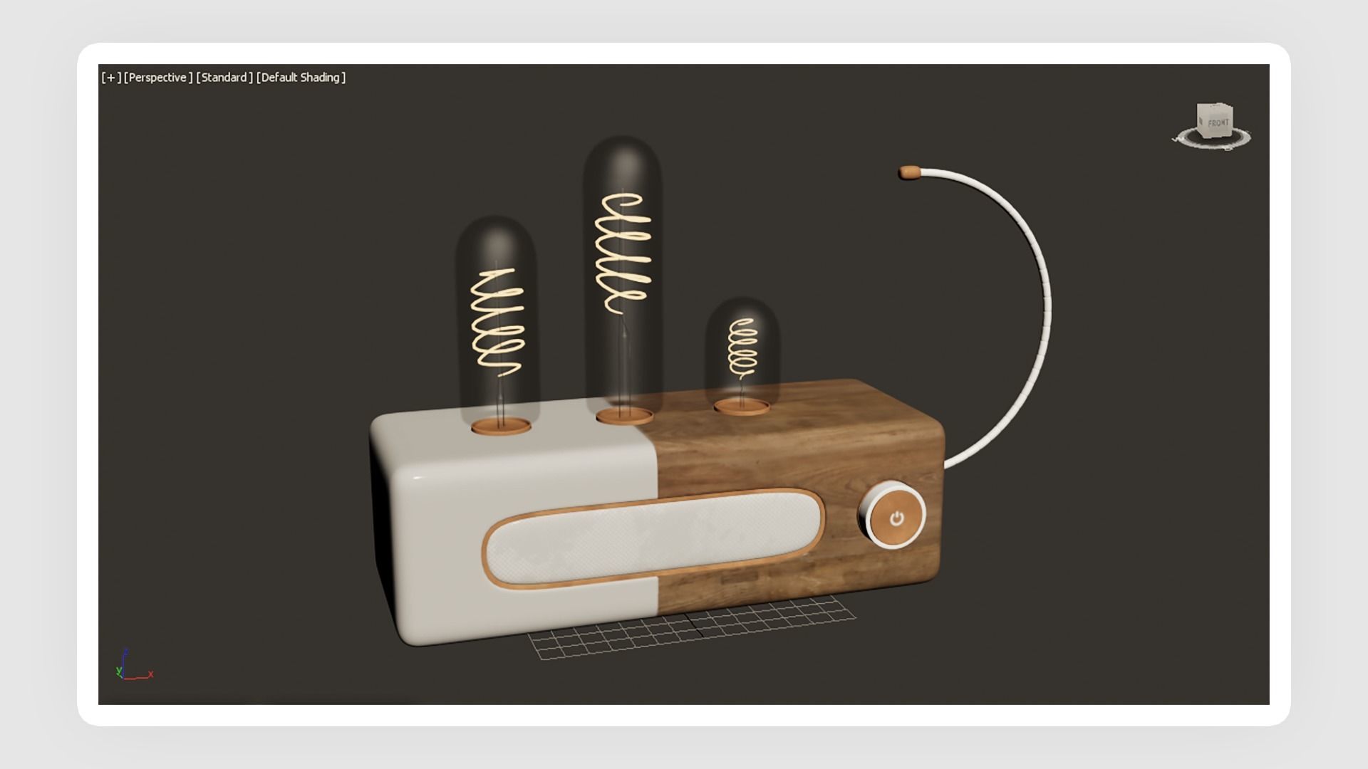 Radio Lamp 02 Low-poly 3D model_3