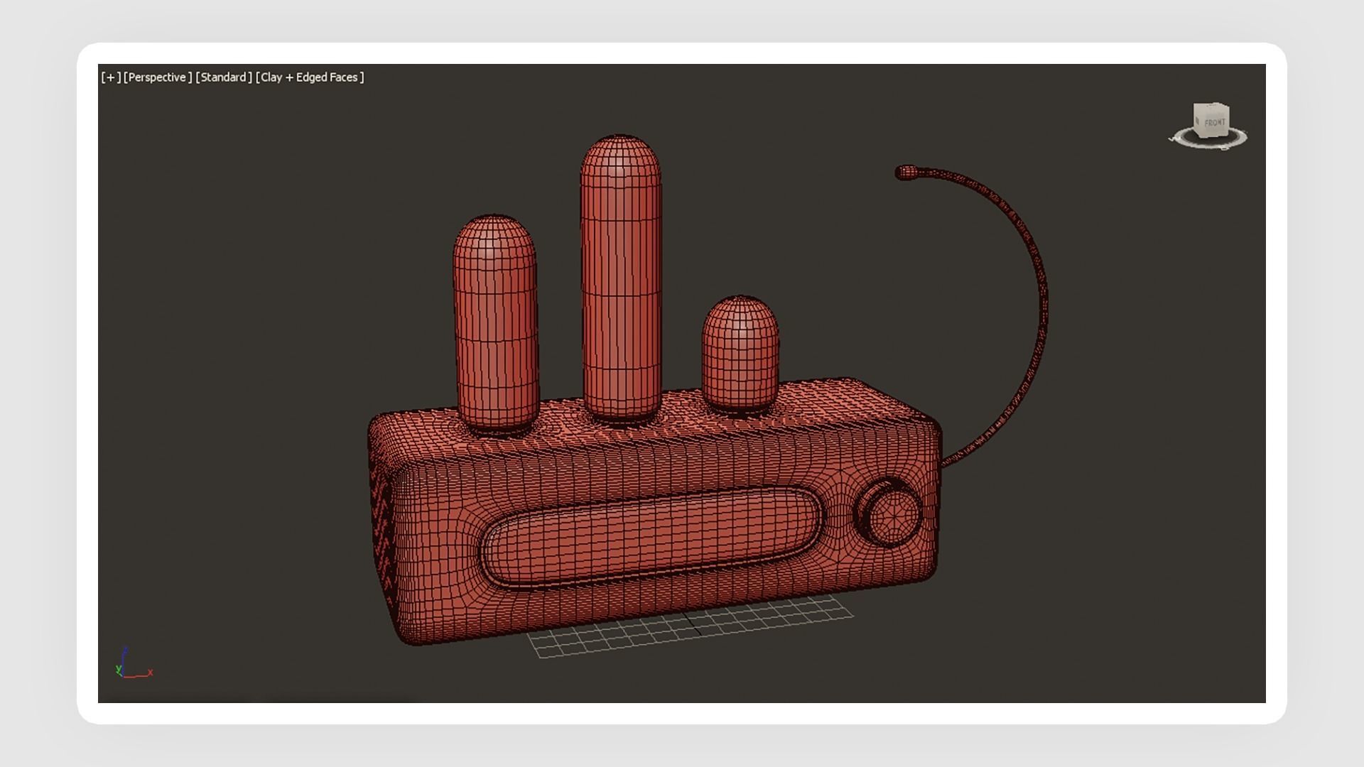 Radio Lamp 02 Low-poly 3D model_5