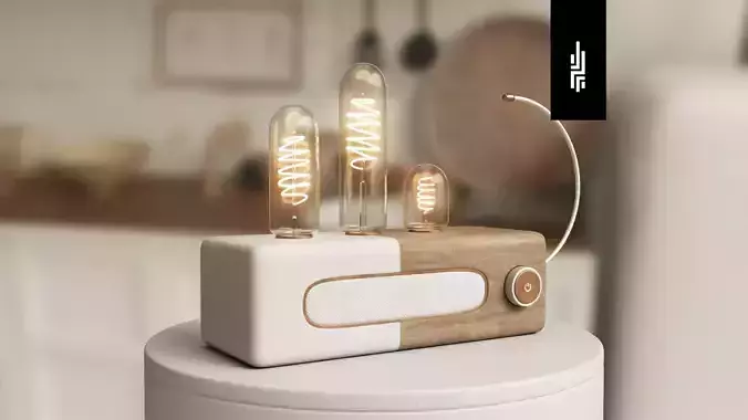 Radio Lamp 02 Low-poly 3D model
