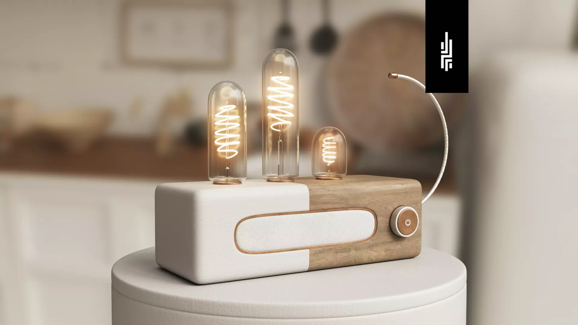 Radio Lamp 02 Low-poly 3D model_0