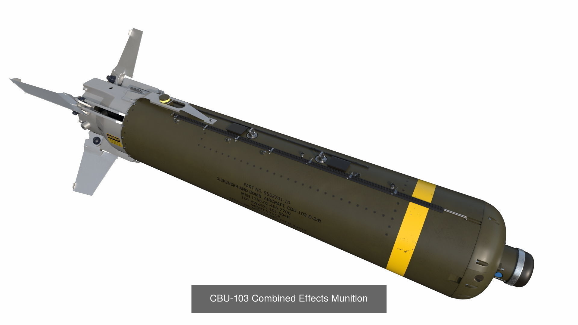 CBU-87 and 103 Combined Effects Munition 3D Model Collection_2