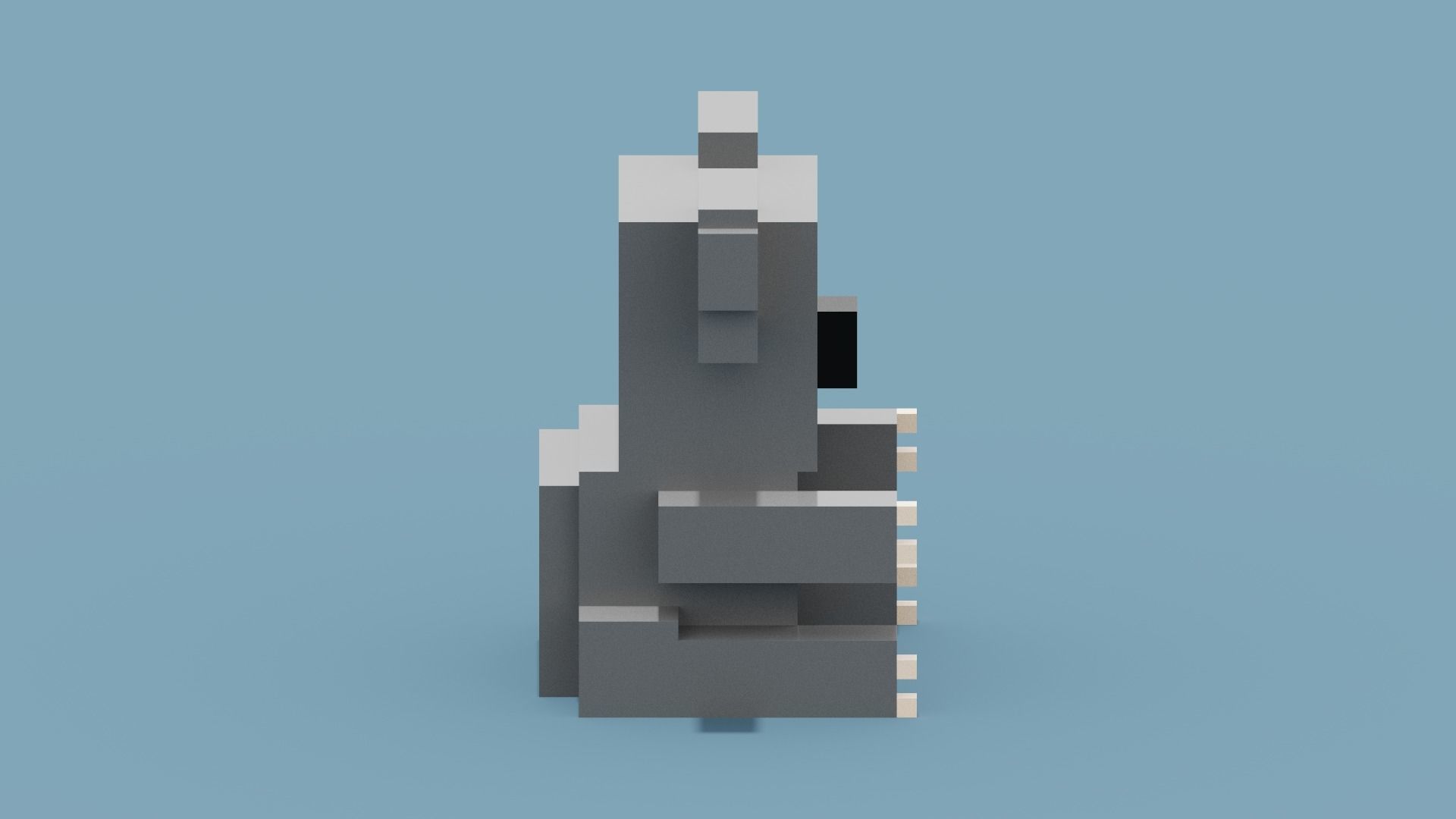 Voxel Koala Low-poly 3D model_8