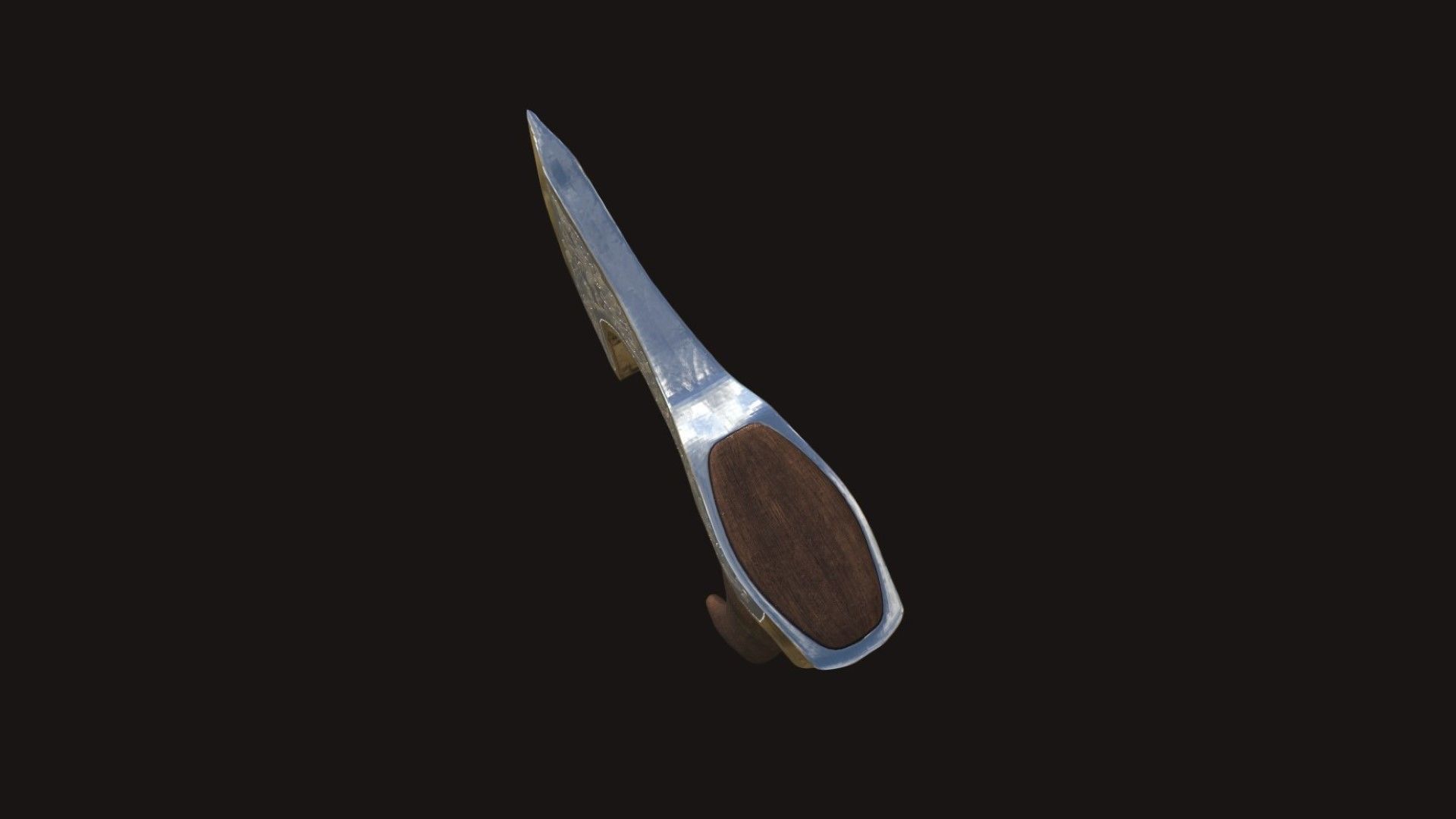 Viking Bearded Axe Low-poly 3D model_7