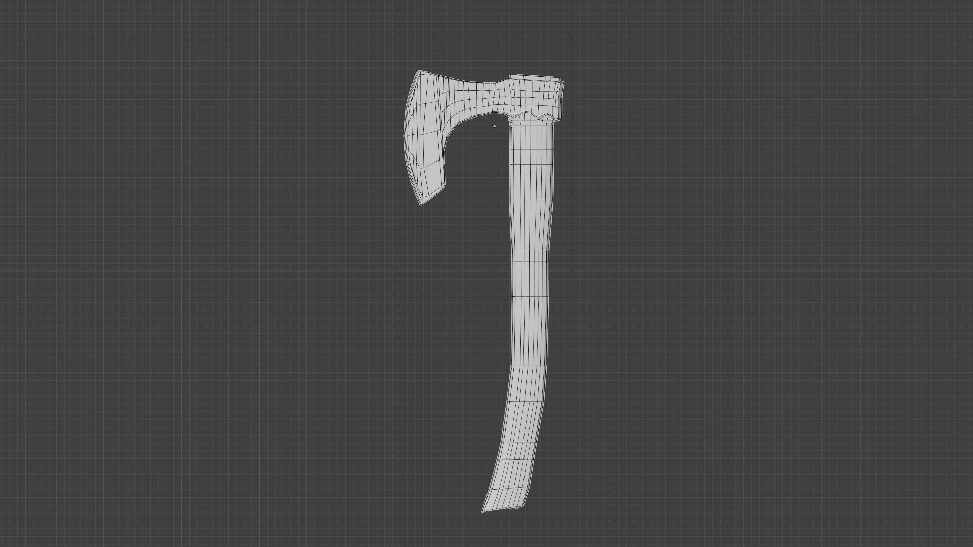 Viking Bearded Axe Low-poly 3D model_11