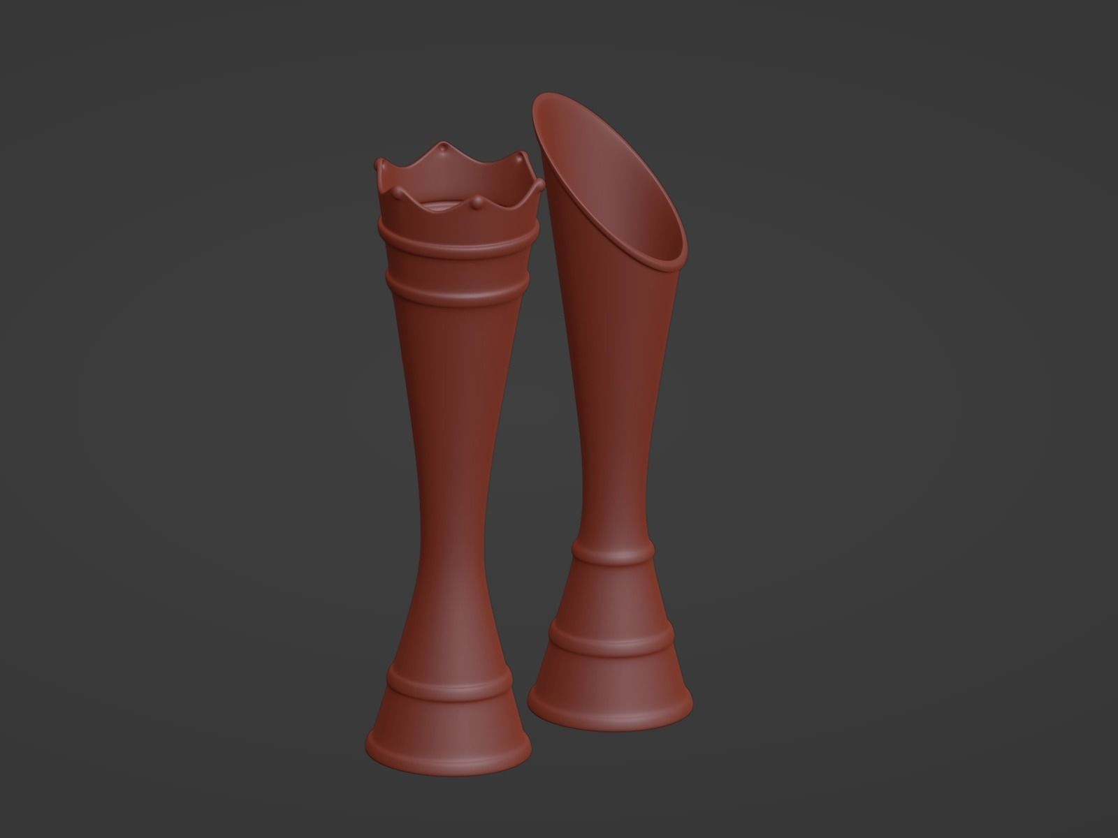 Vases King and Queen 3D print model_6