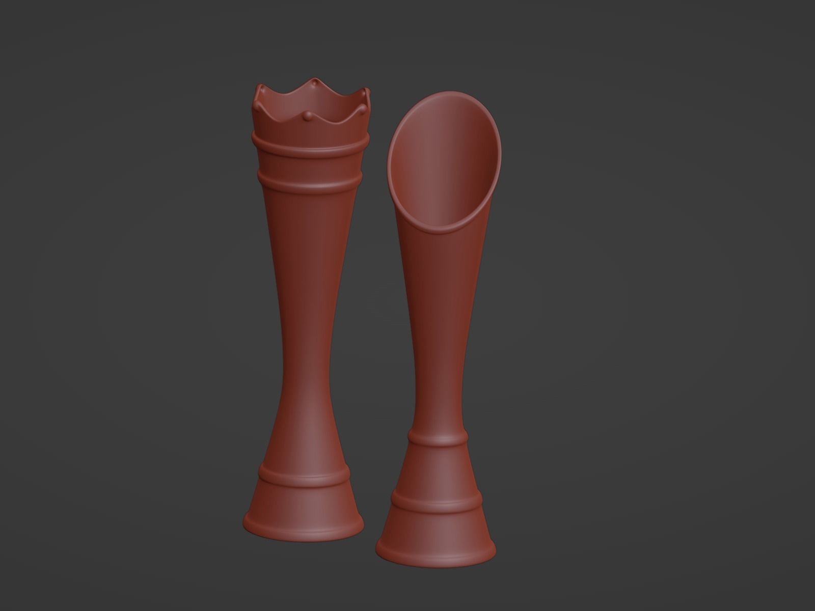 Vases King and Queen 3D print model_5