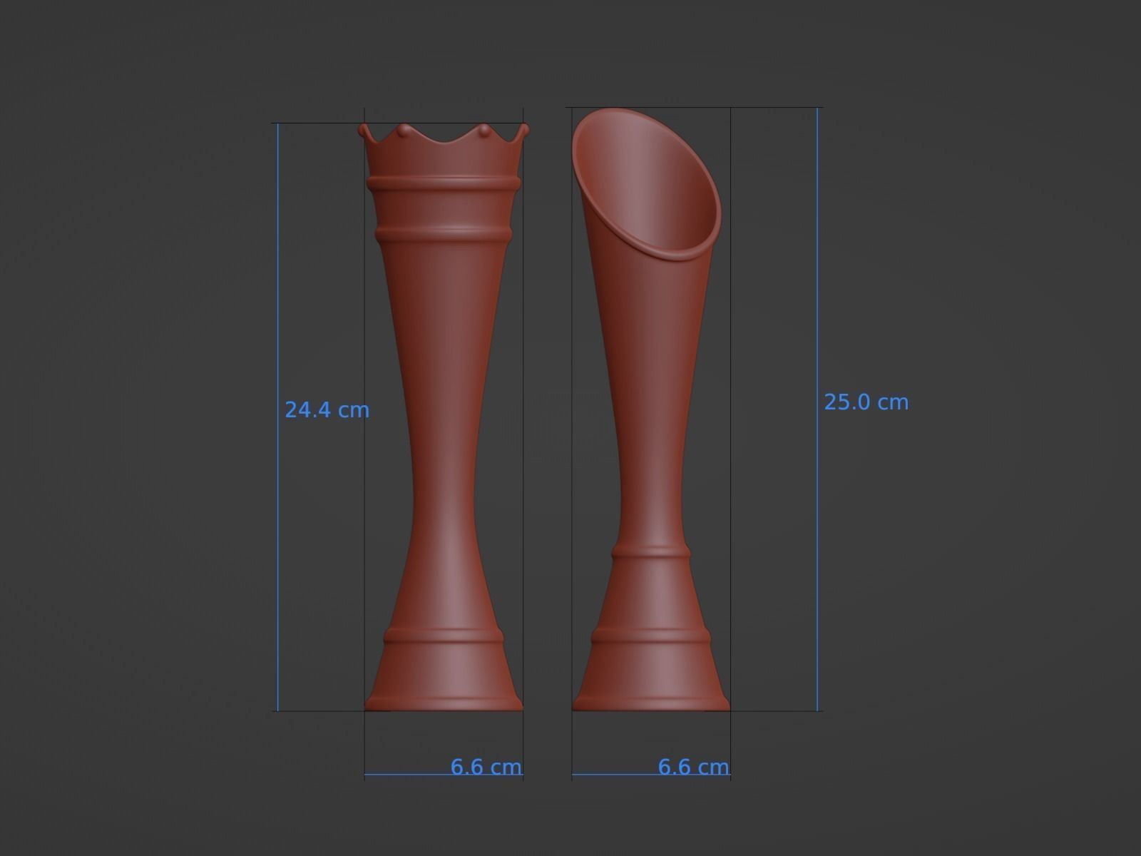 Vases King and Queen 3D print model_3