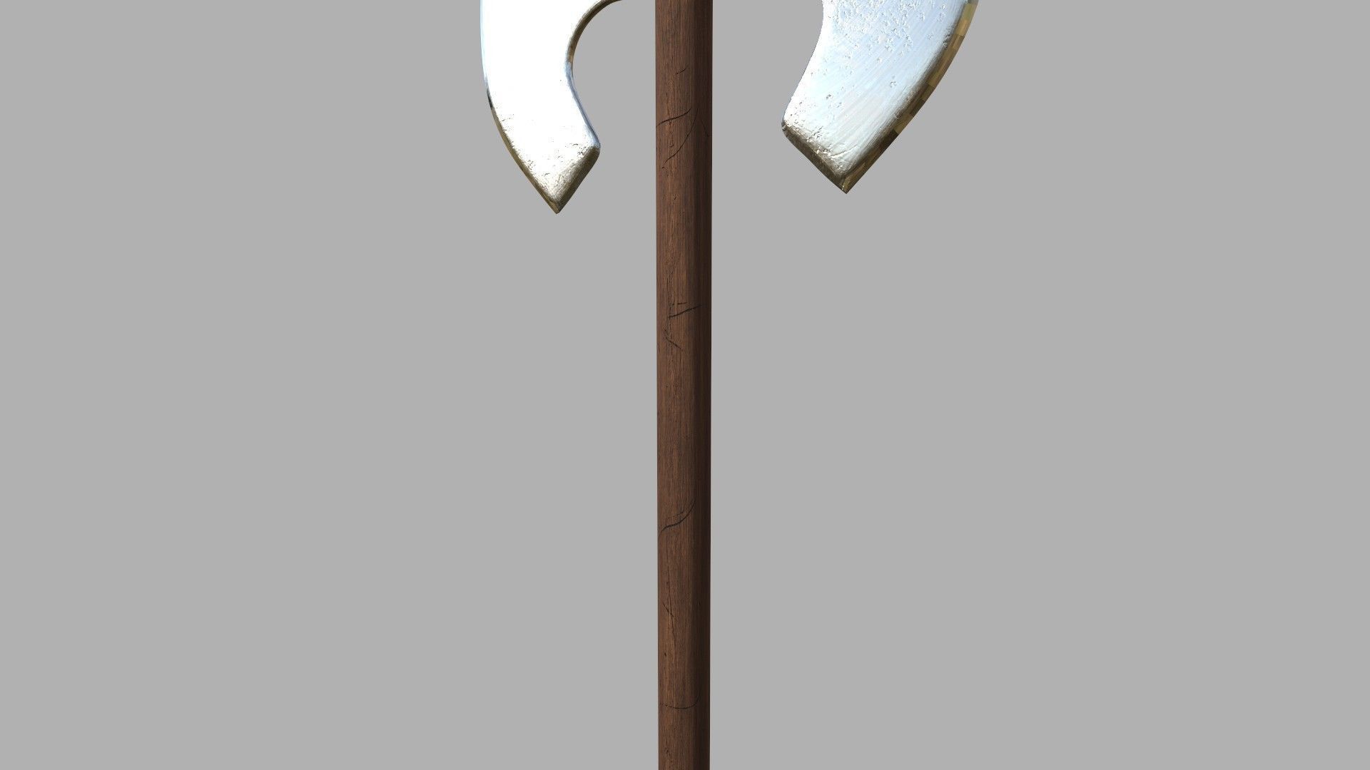 Double Sided Axe Photorealistic Low-poly 3D model_4