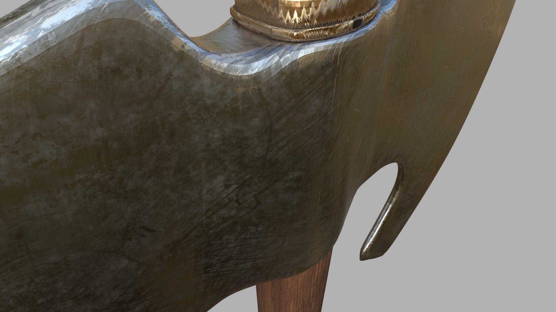 Double Sided Axe Photorealistic Low-poly 3D model_7