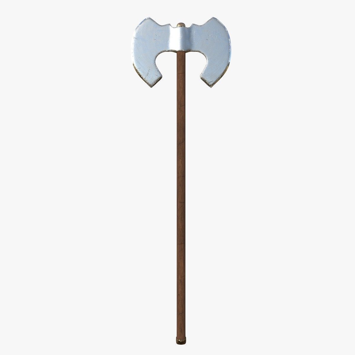 Double Sided Axe Photorealistic Low-poly 3D model_11