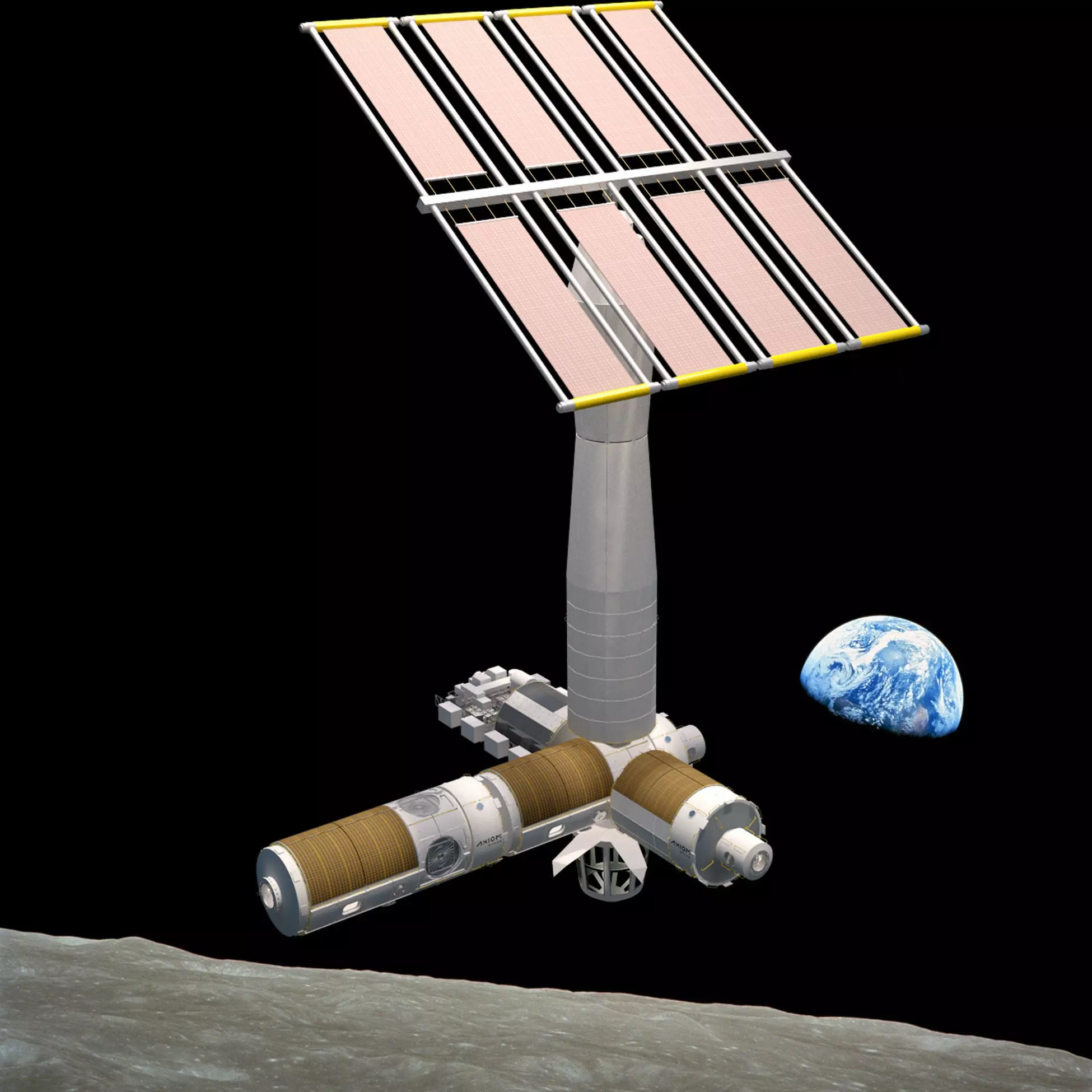 The Axiom Space Station Assembly 3D model_0