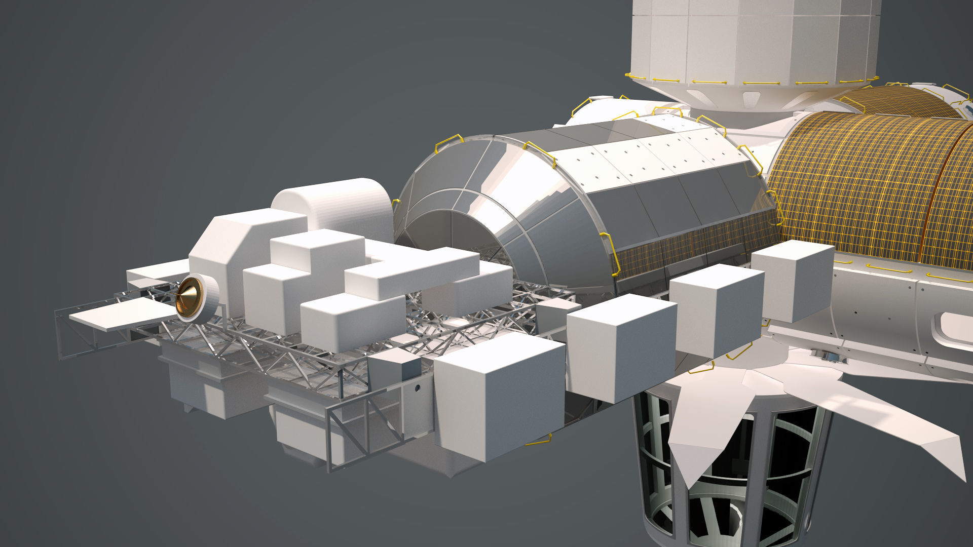 The Axiom Space Station Assembly 3D model_30