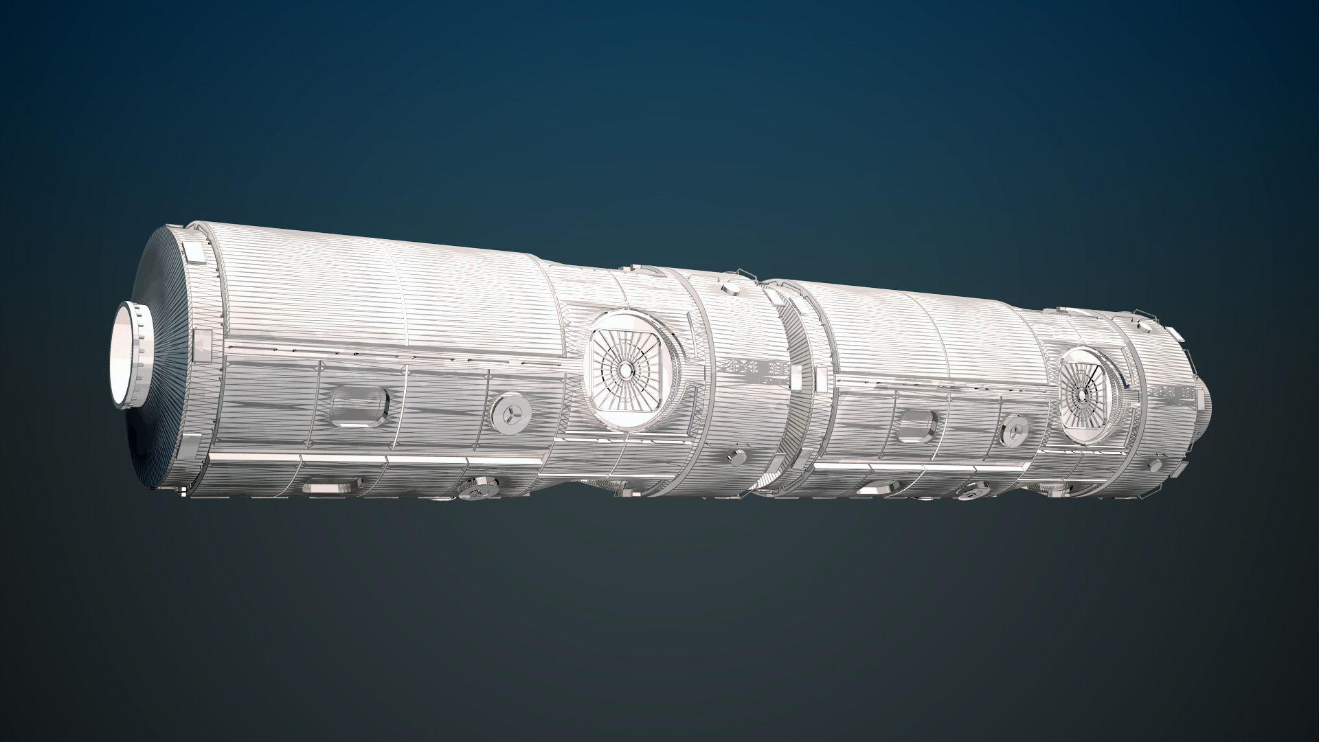 The Axiom Space Station Assembly 3D model_35