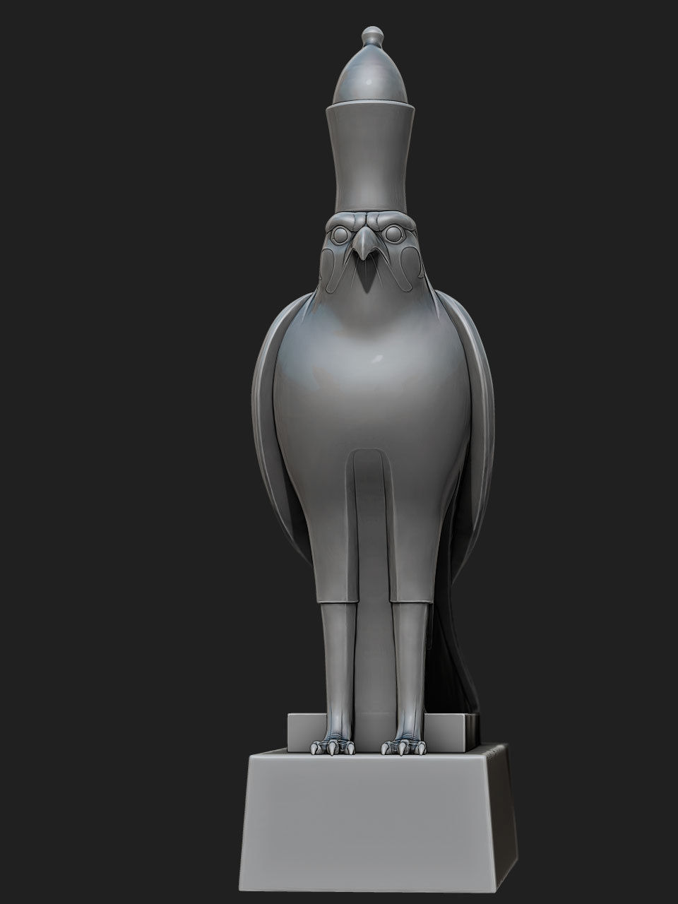 ancient egypt god horus statue 3D print model_7