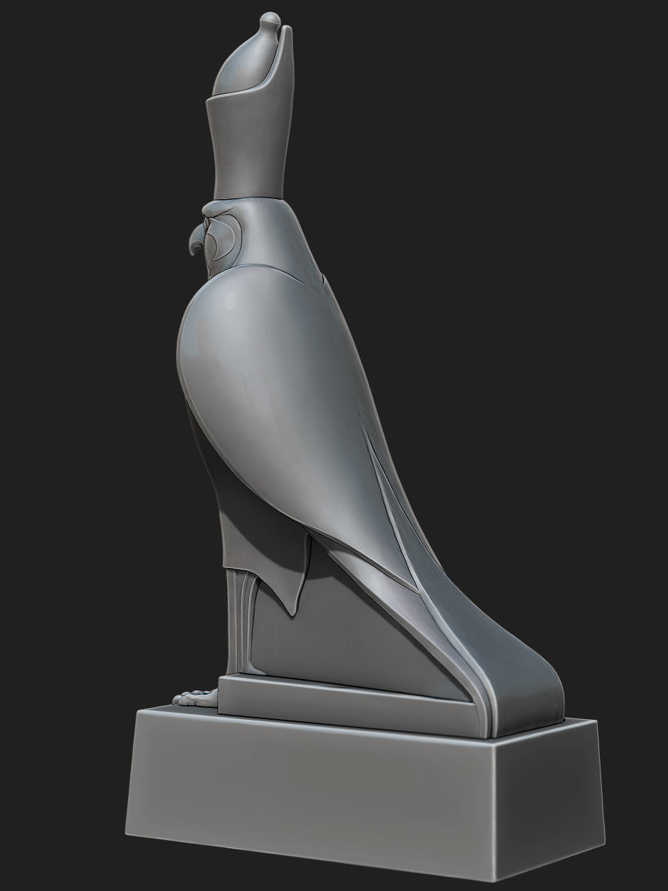 ancient egypt god horus statue 3D print model_8