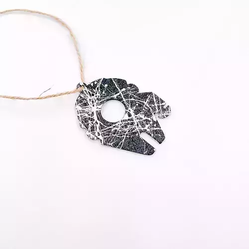 MILLENNIUM FALCON PENDANT NECKLACE JEWELRY EARRINGS 3D print model