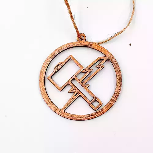 THOR HAMMER WITH LIGHTNING PENDANT NECKLACE JEWELRY EARRINGS