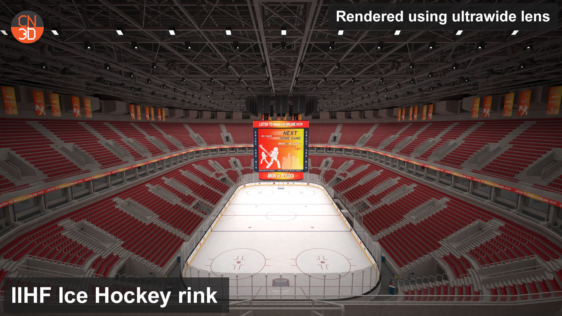 Two NHL and IIHF arenas 3D Model Collection_8