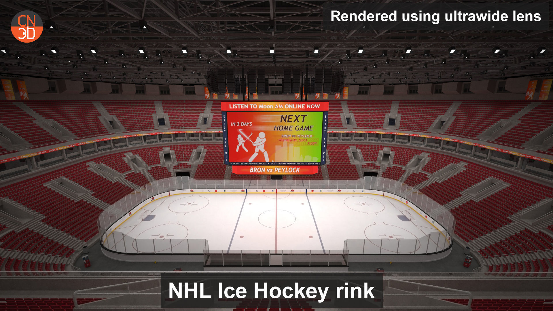 Two NHL and IIHF arenas 3D Model Collection_9