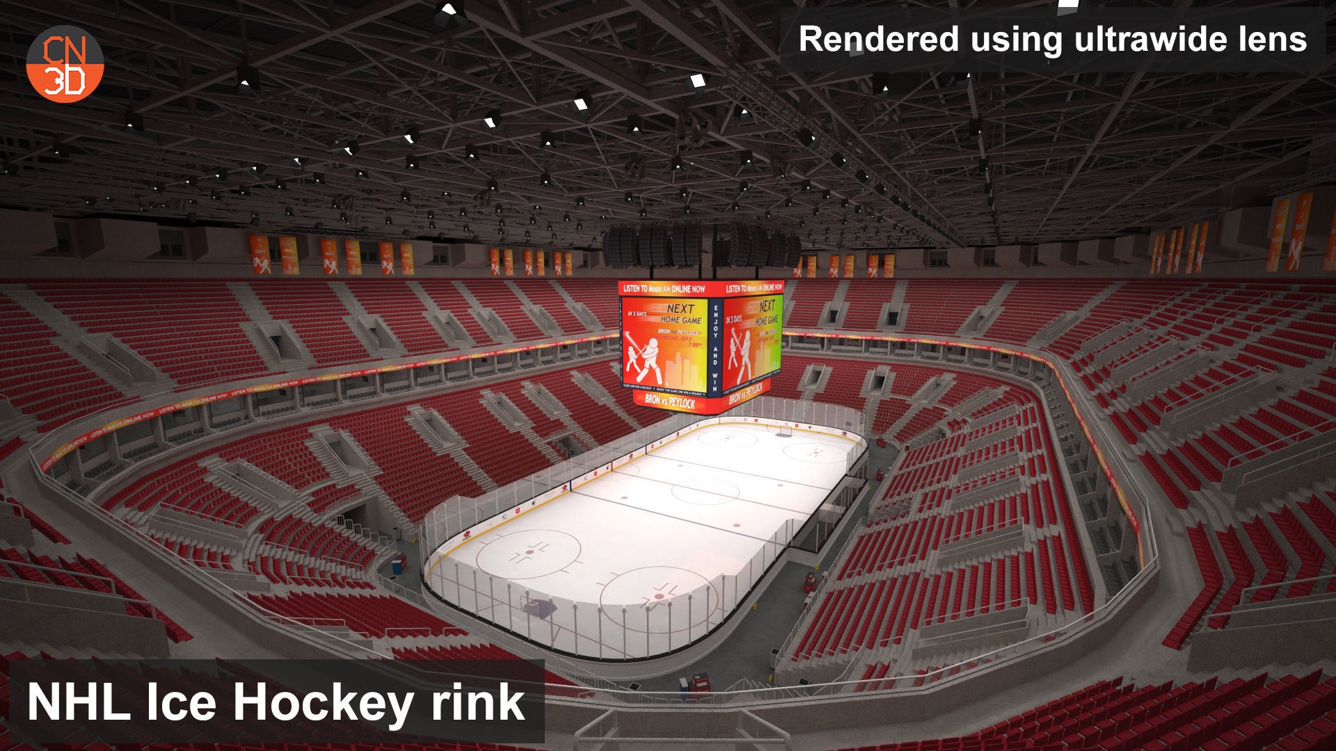 Two NHL and IIHF arenas 3D Model Collection_4