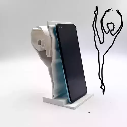 BALLERINA PHONE HOLDER BALLET DANCER OFFICE DESK PRINT IN PLACE