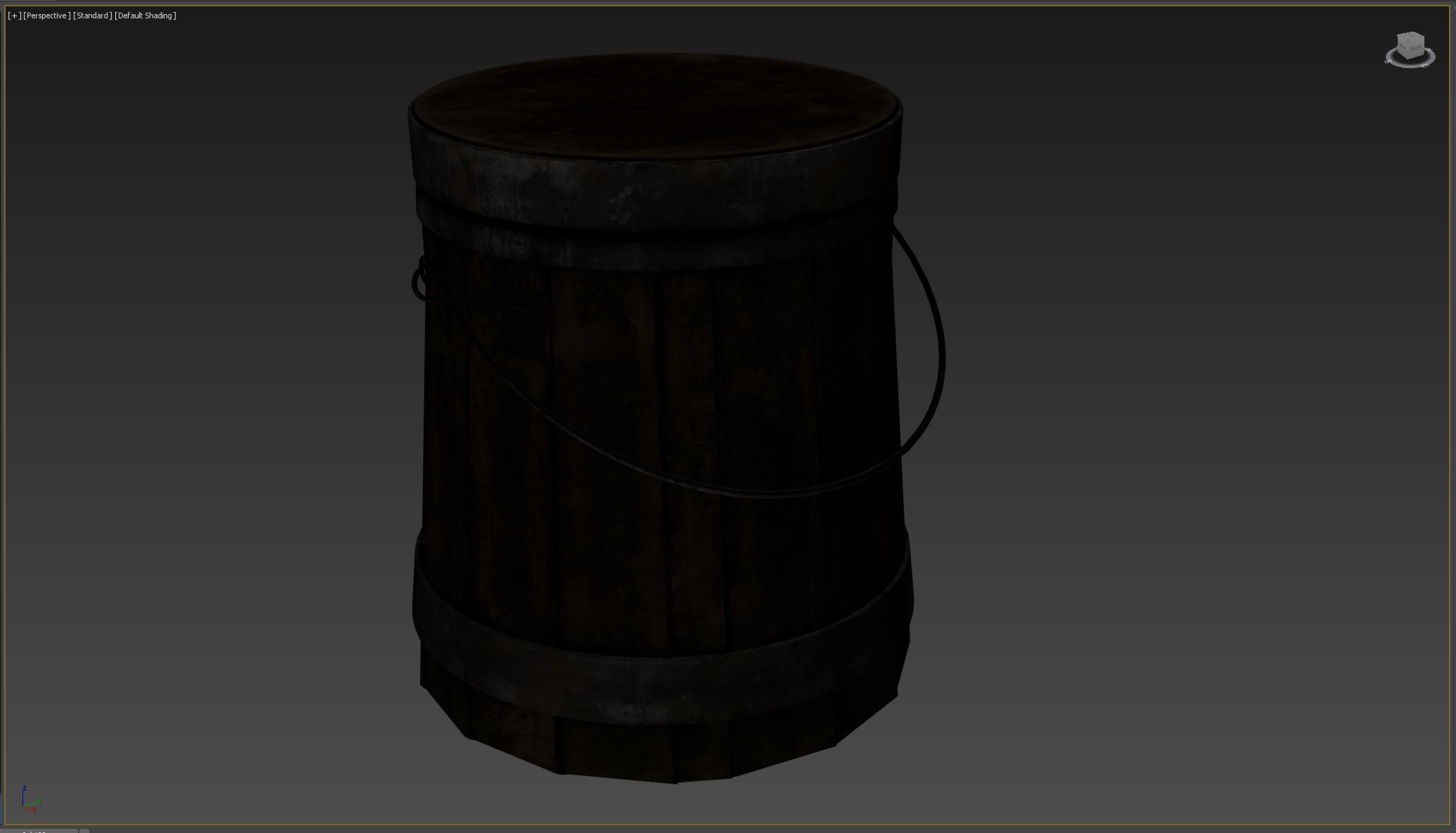 Wooden Aged Medieval Low-poly 3D model_7