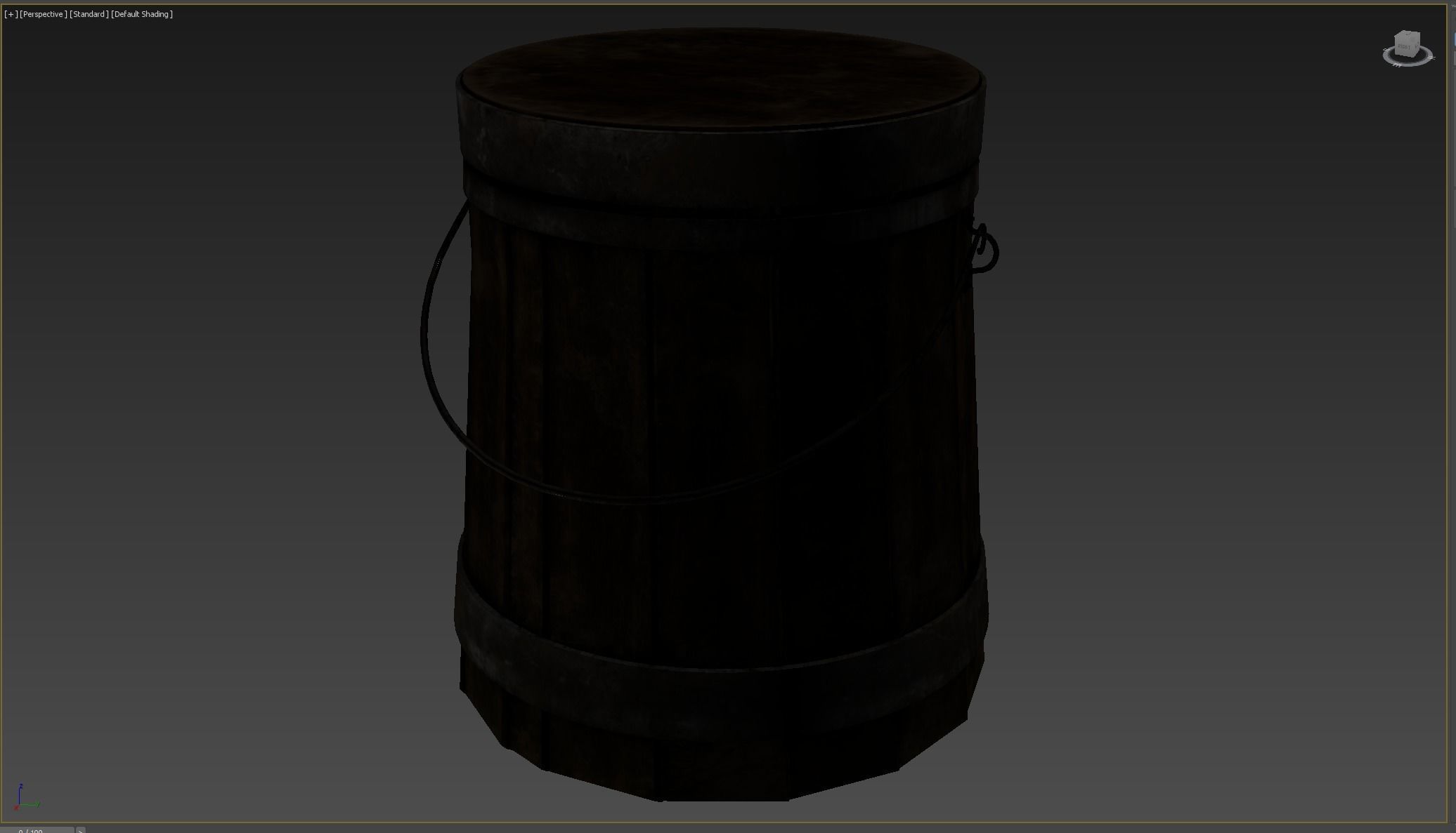 Wooden Aged Medieval Low-poly 3D model_6