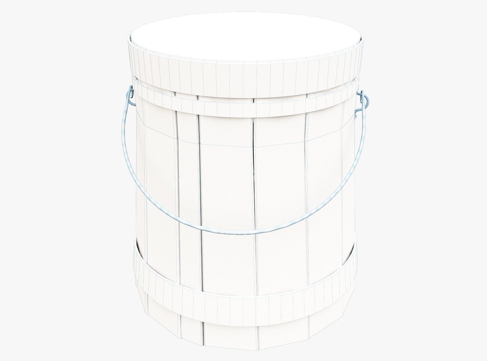 Wooden Aged Medieval Low-poly 3D model_3