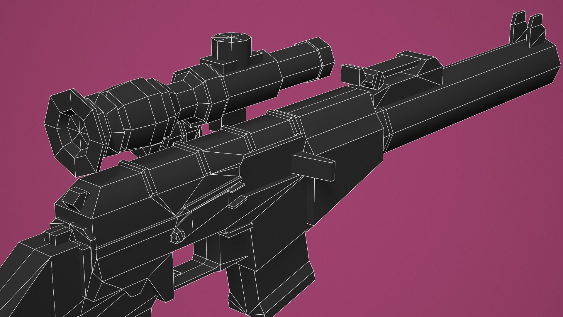 Stylized VSS Vintorez Low Poly  Low-poly 3D model_12
