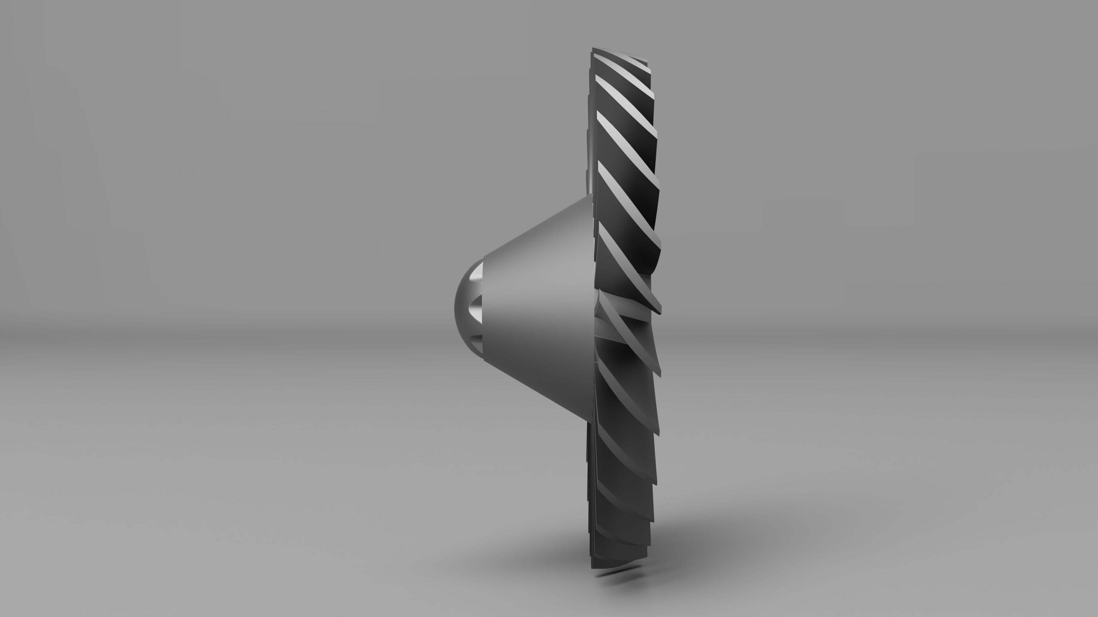 GE TF34 Nose Cone and Fan with threaded hole in Nose Cone 3D print model_2