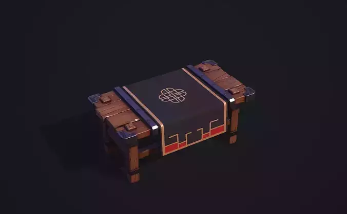 Stylized table PBR game ready Low-poly 3D model Low-poly 3D model