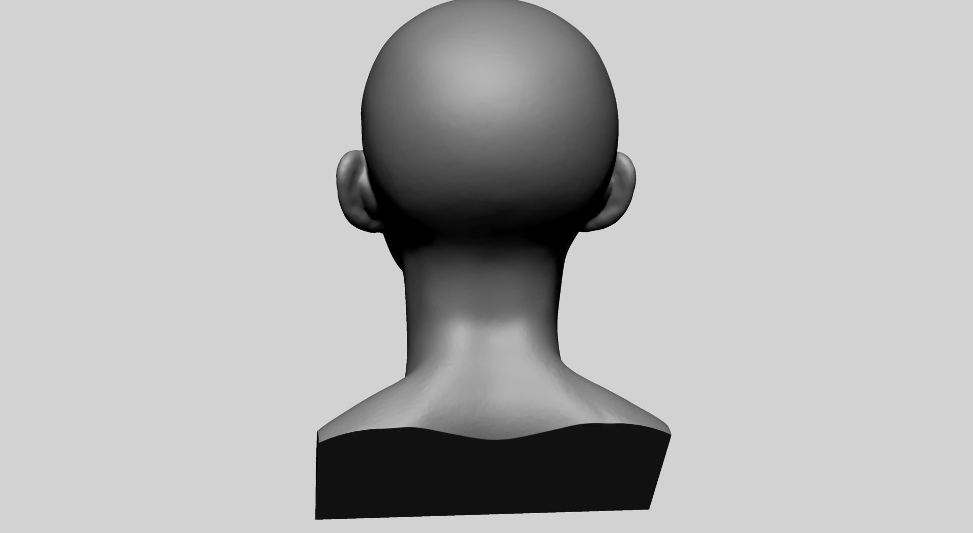 Base Female Head A 3D model_4