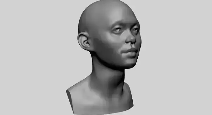 Base Female Head A 3D model