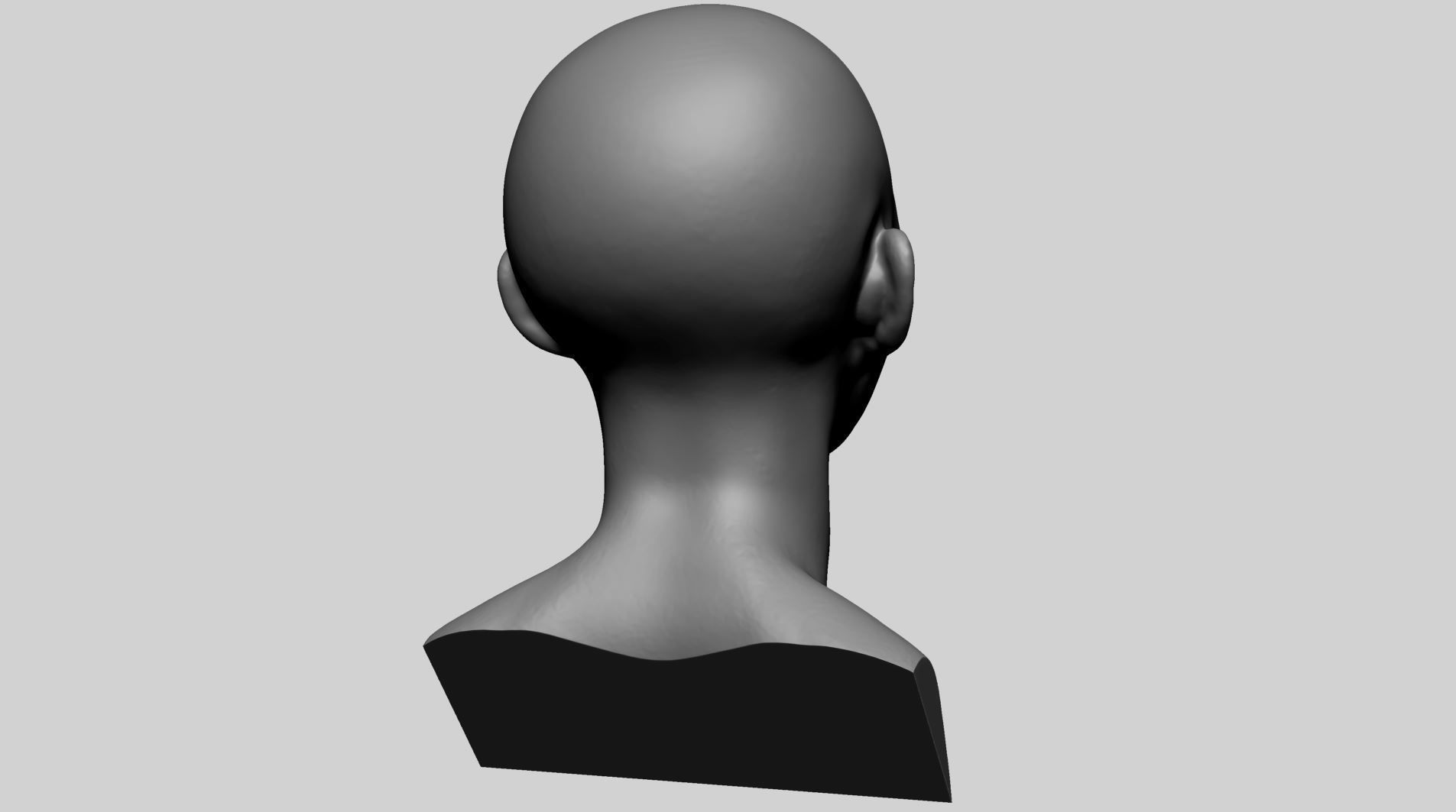 Base Female Head A 3D model_3