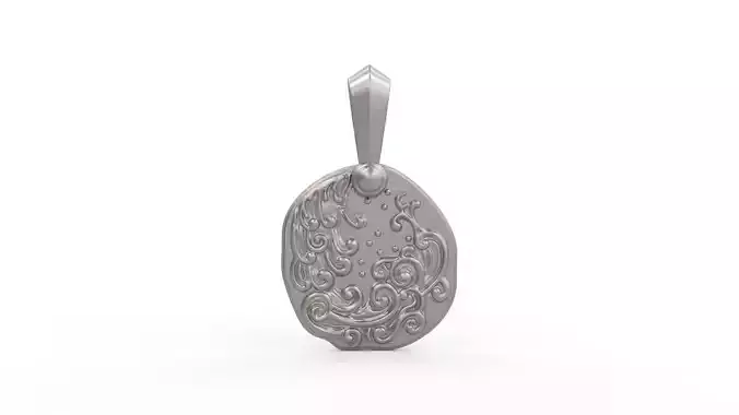 Aquarius Amulet Pendant 3D print model