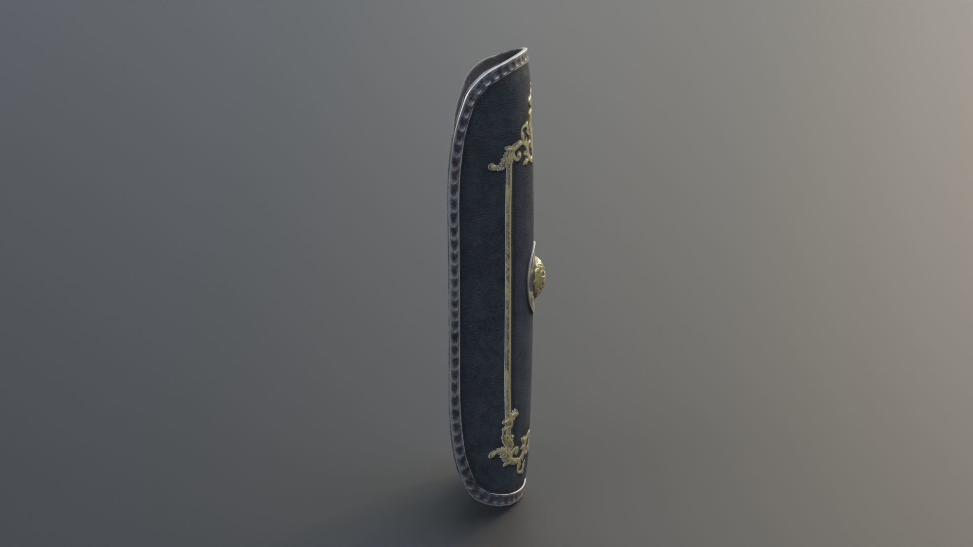 Roman shield scutum  Low-poly 3D model_3