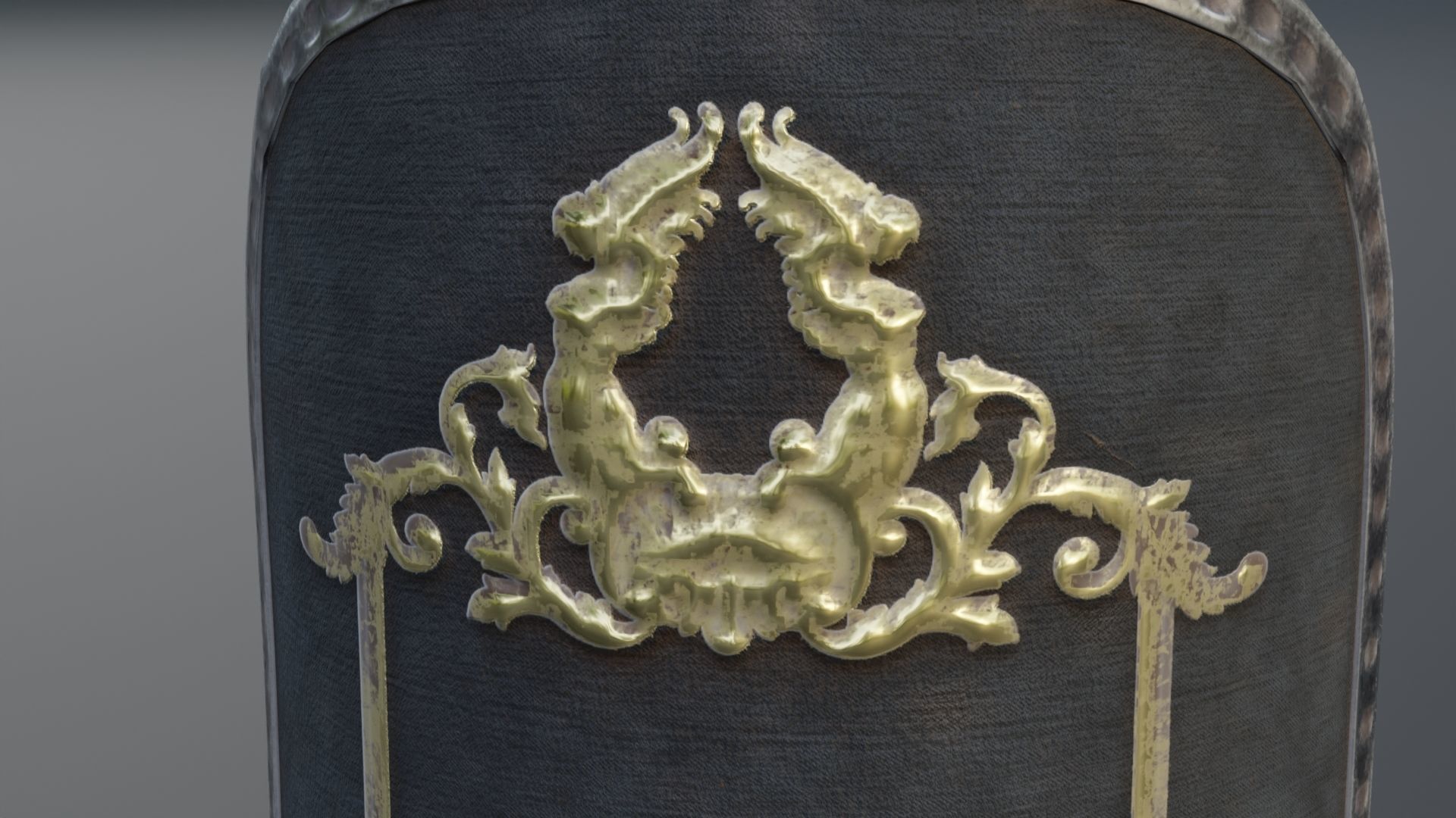 Roman shield scutum  Low-poly 3D model_9