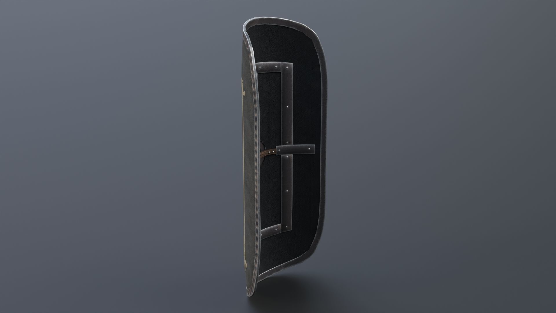 Roman shield scutum  Low-poly 3D model_6