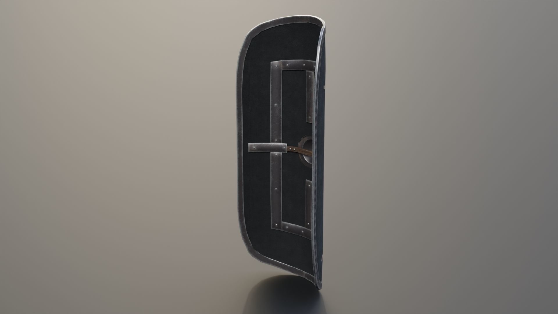 Roman shield scutum  Low-poly 3D model_4