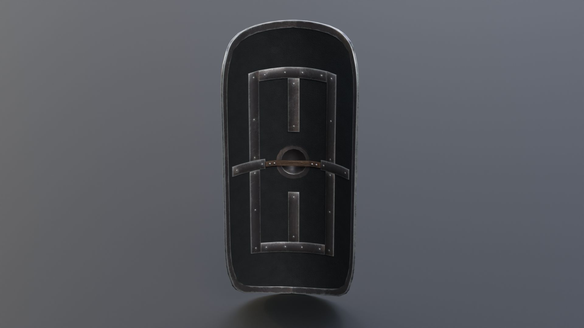 Roman shield scutum  Low-poly 3D model_5