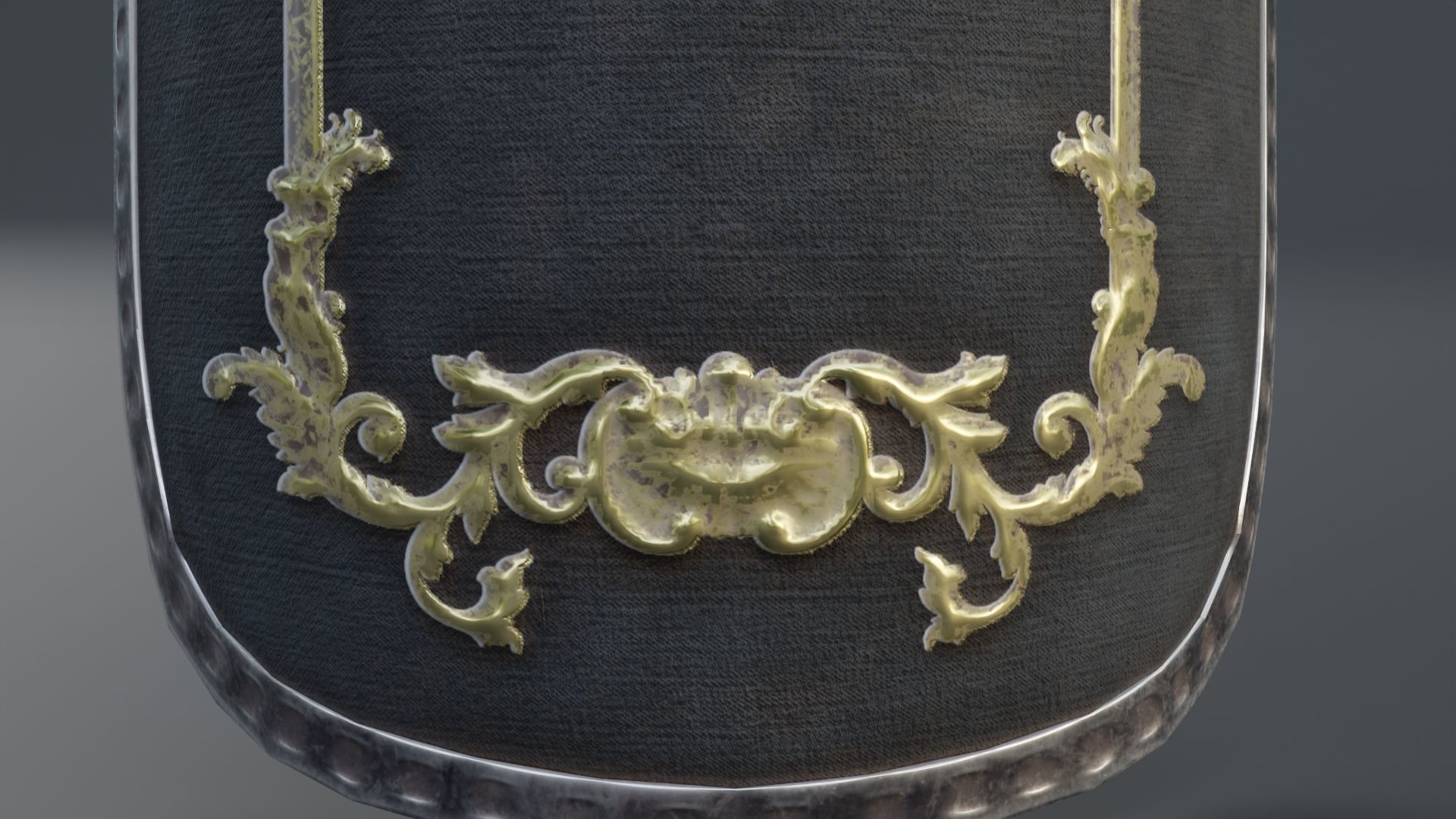 Roman shield scutum  Low-poly 3D model_10