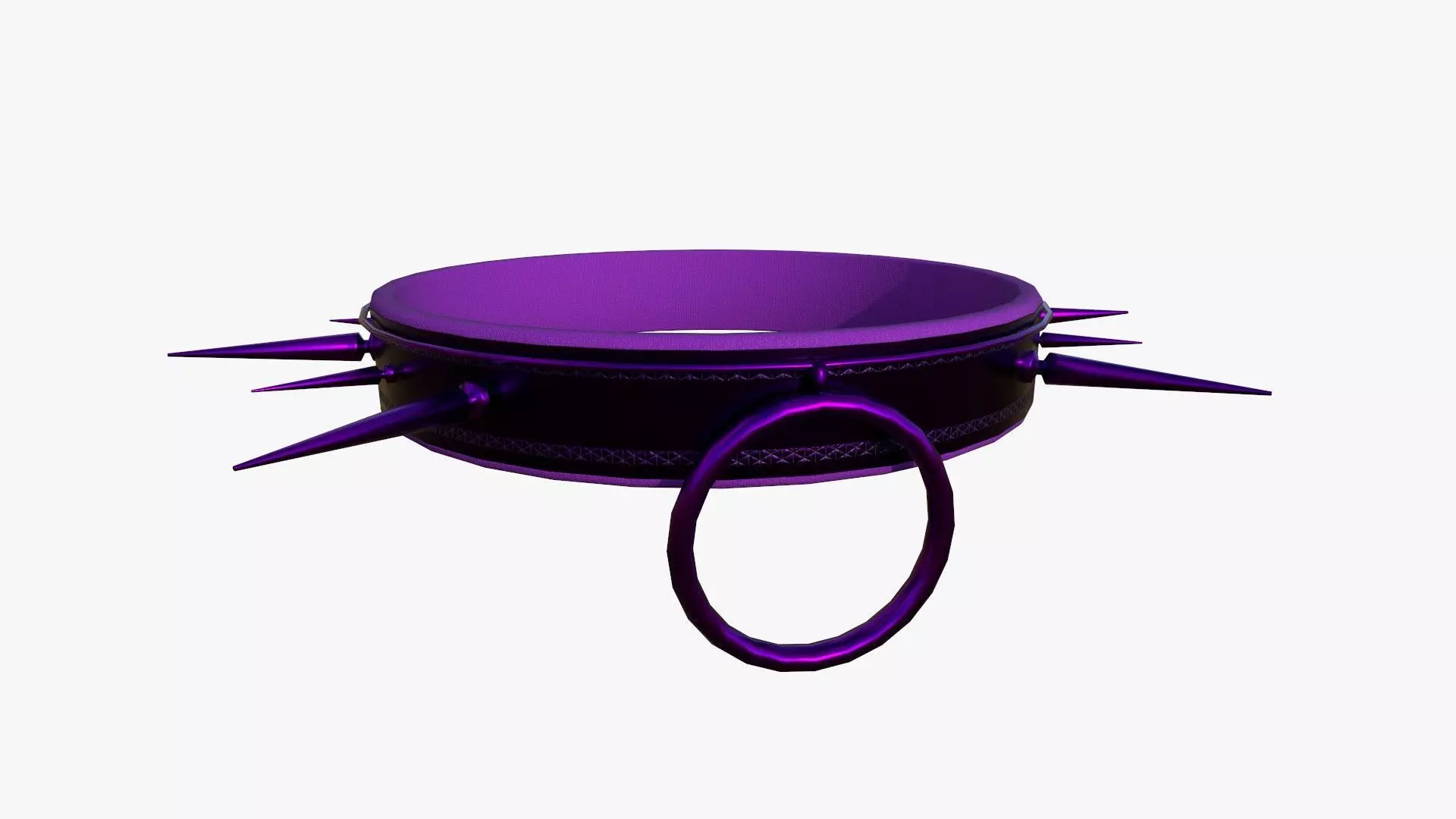 Gothic Collar J04 Purple - Character Fashion Design Low-poly 3D model