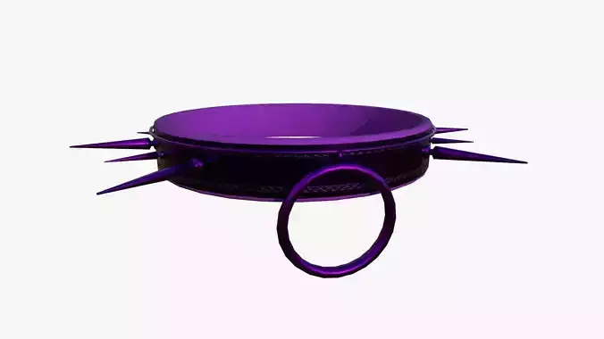 Gothic Collar J04 Purple - Character Fashion Design Low-poly 3D model