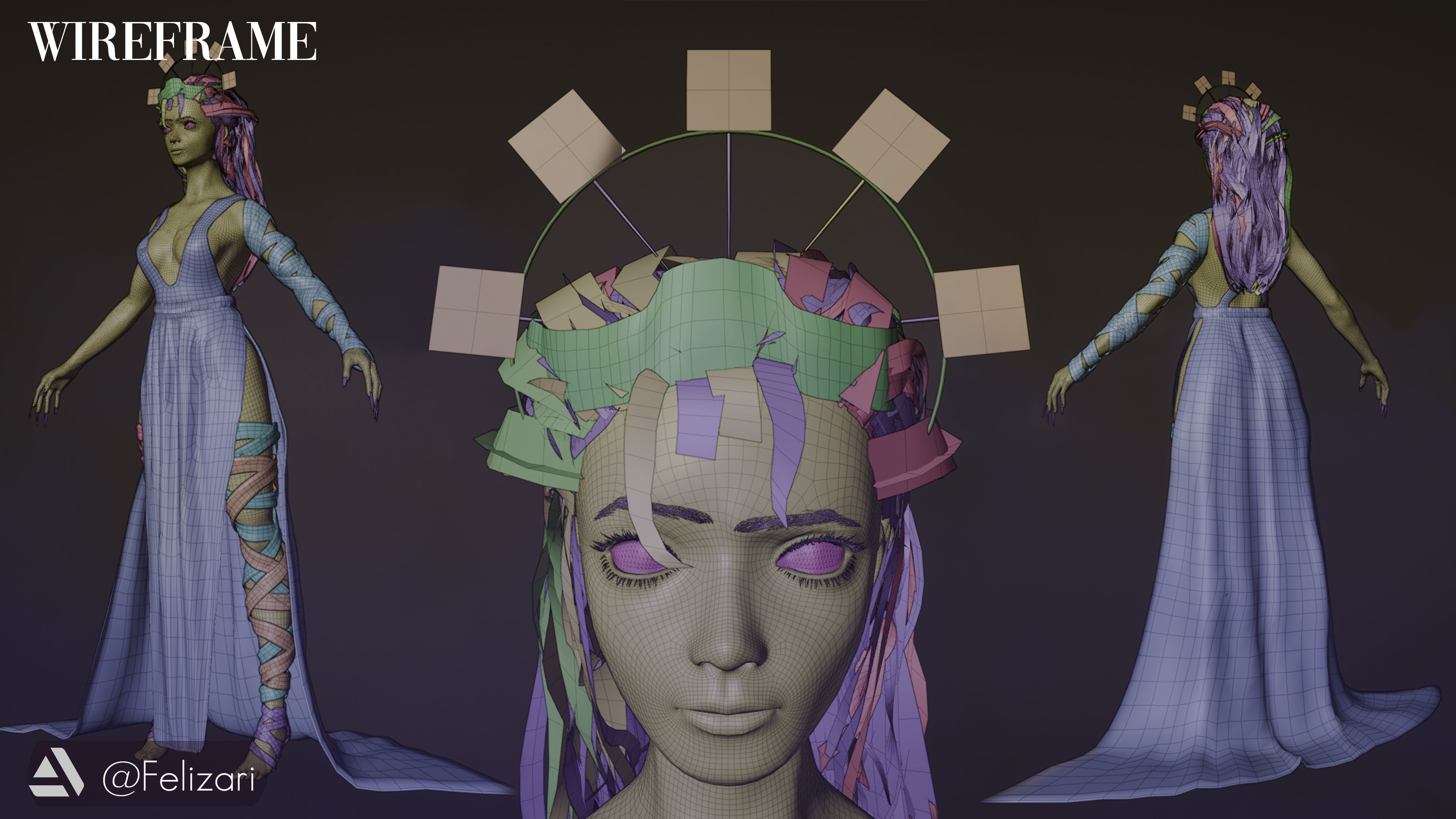 Game-ready character Low-poly 3D model_3