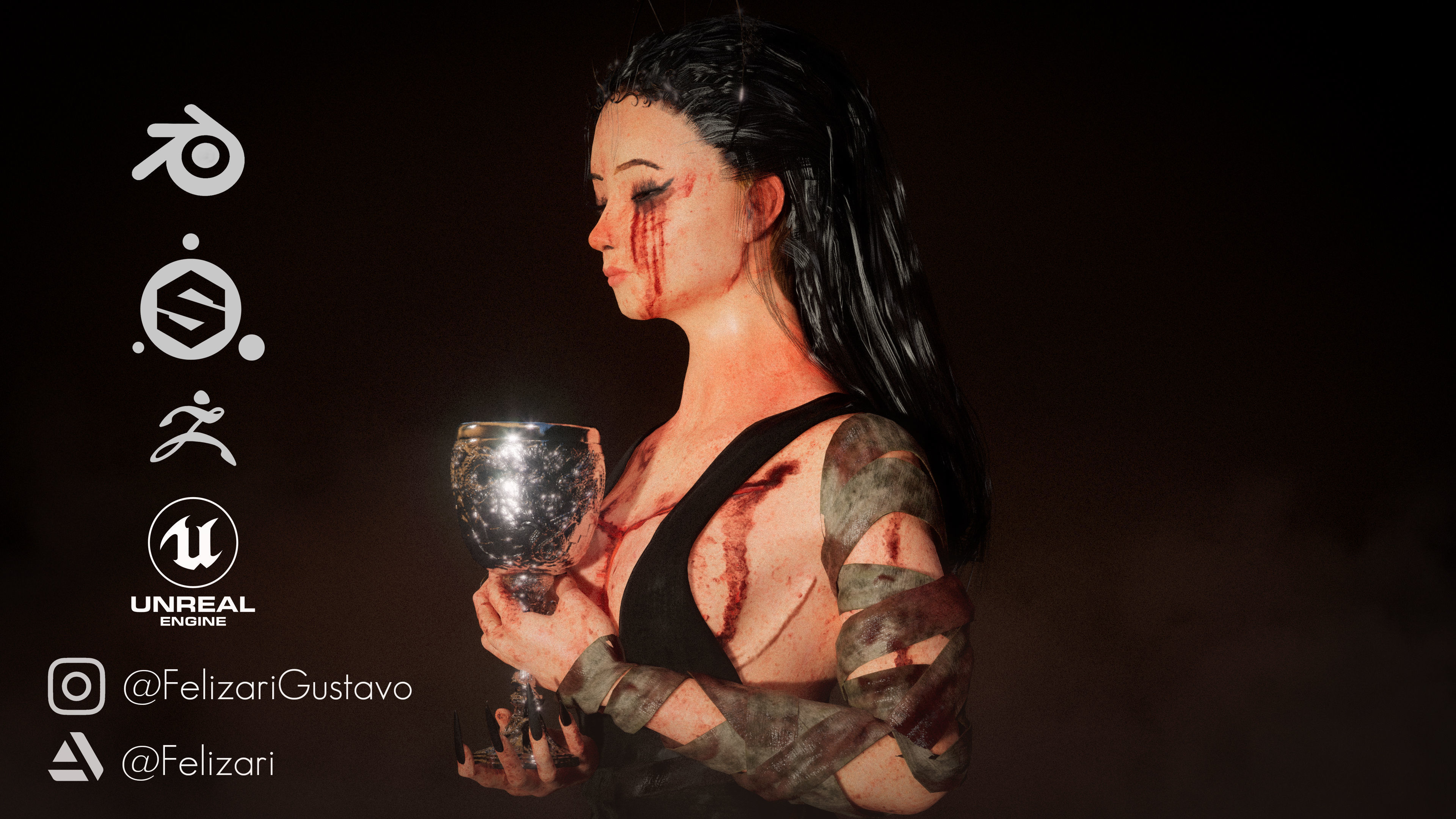 Game-ready character Low-poly 3D model_6