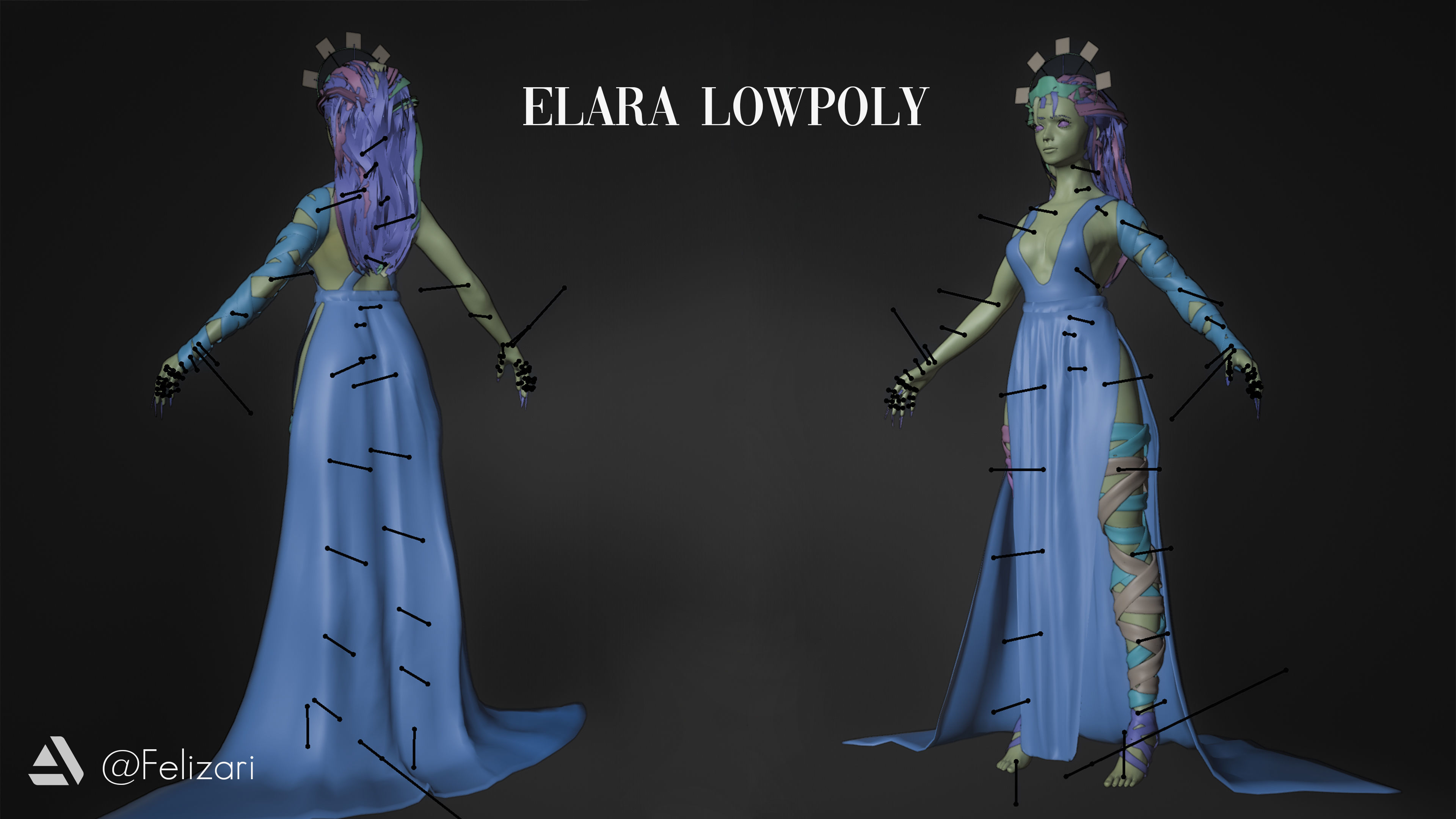 Game-ready character Low-poly 3D model_2