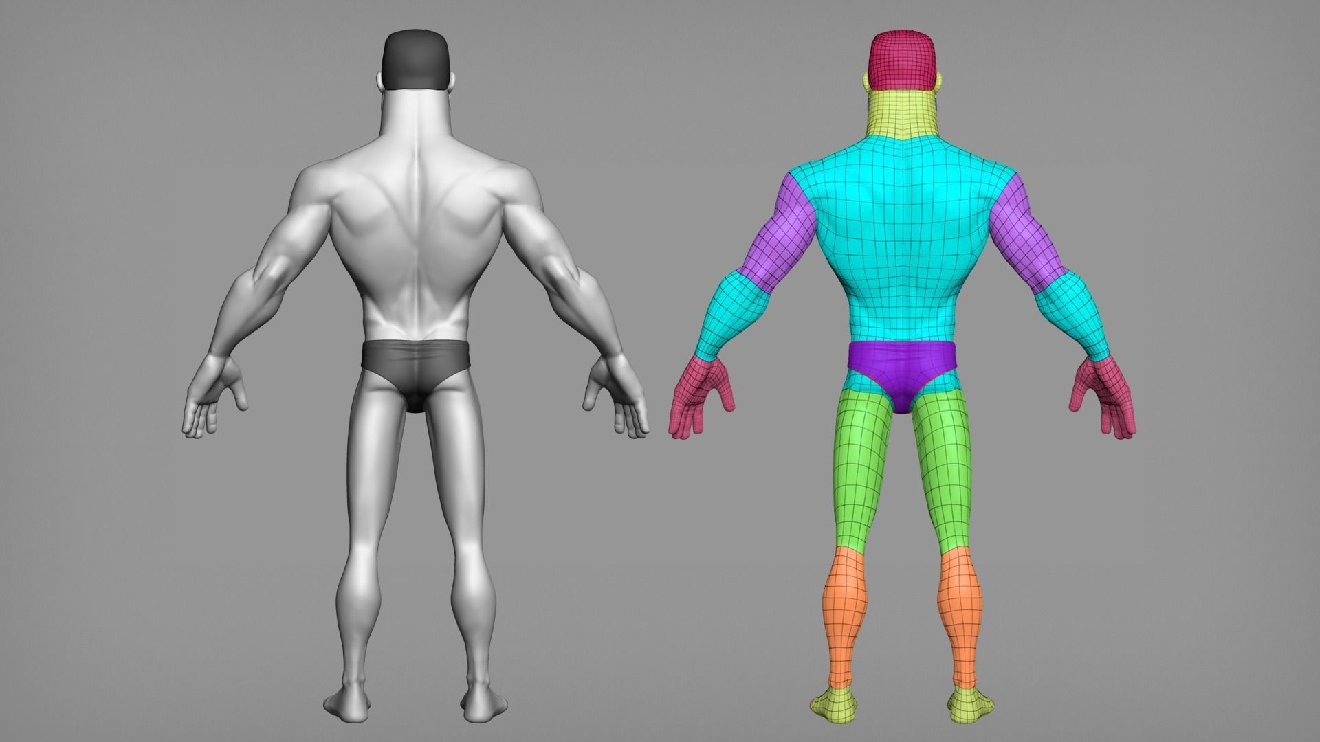 Cartoon male character Barry full body base mesh 3D model_6