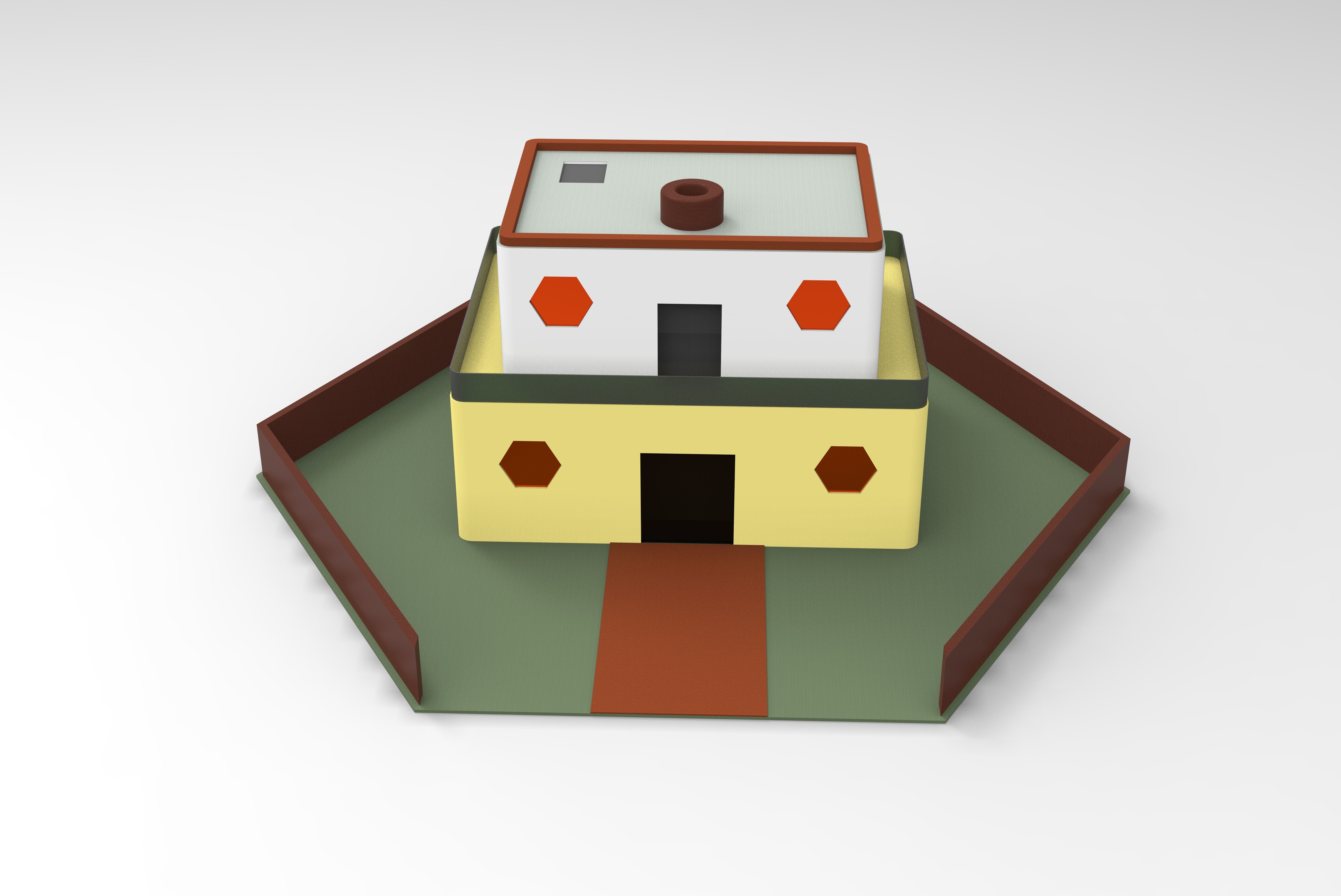Low poly house 3D model_1