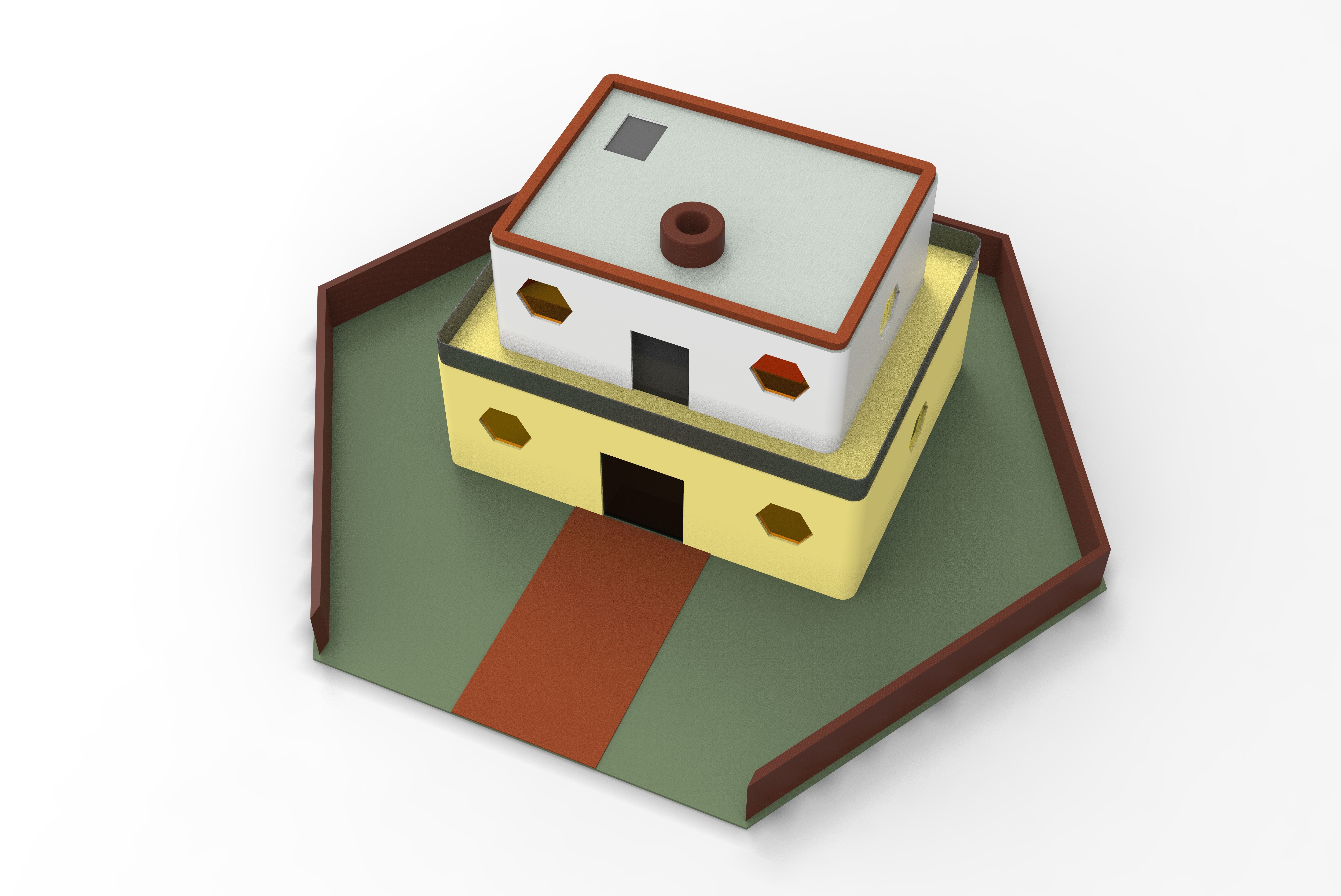 Low poly house 3D model_2