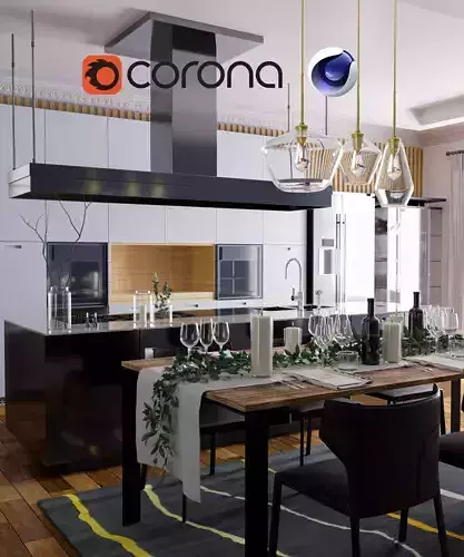 Kitchen Interior Scene